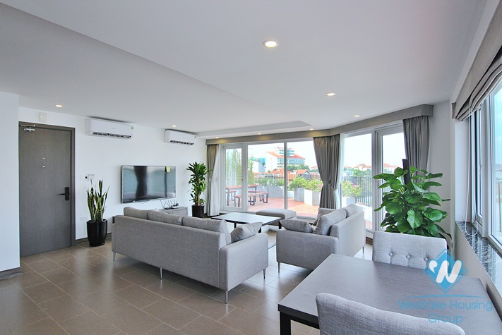 Spectacular lake view apartment for rent in To Ngoc Van st, Tay Ho, Ha Noi