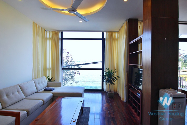 Lake view two bedrooms apartment for rent in Quang Khanh, Tay Ho