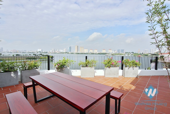 Spectacular lake view apartment for rent in To Ngoc Van st, Tay Ho, Ha Noi