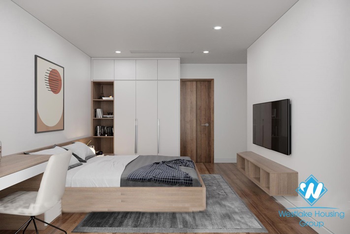 A sleek and modern apartment for rent in Sunshine City, Hanoi