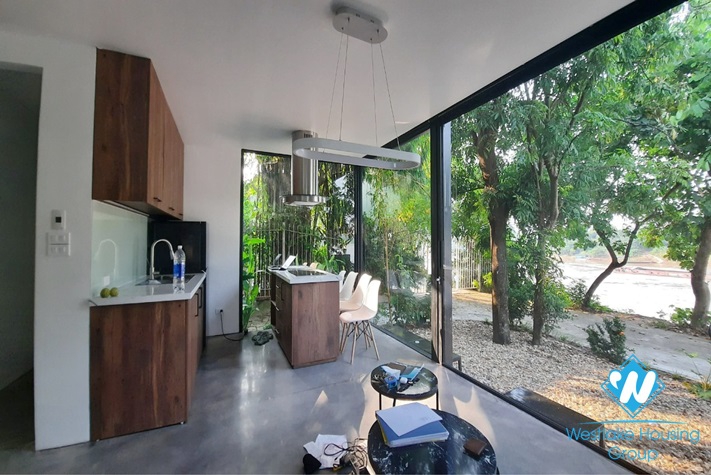 Modern style one bedroom river view house for rent in Ngoc Thuy, Long Bien district