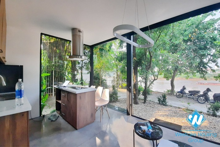 Modern style one bedroom river view house for rent in Ngoc Thuy, Long Bien district