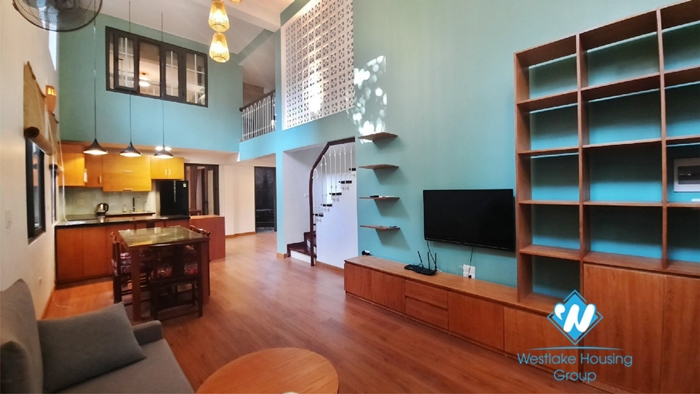 Three bedroom duplex apartment for rent in Ngoc Thuy near French international school