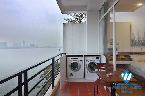 Lakeside serviced apartment for rent on Yen Phu island