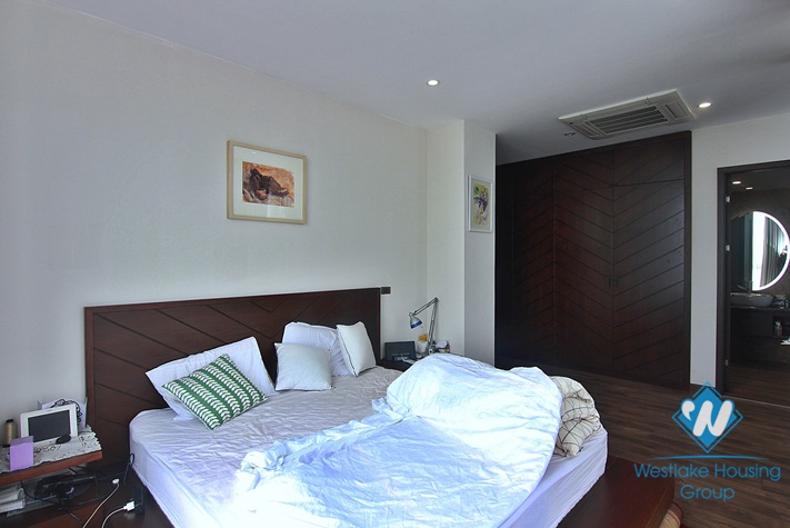 A three-bedroom duplex with lake view on the top floor on Dang Thai Mai street 
