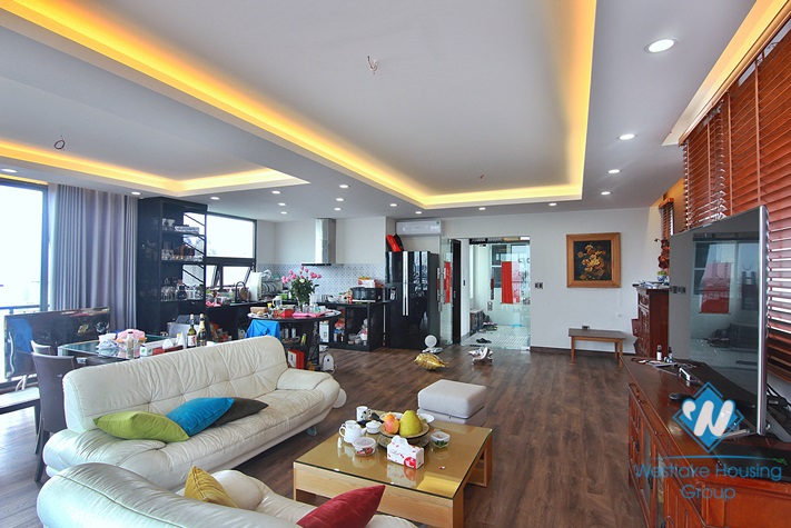 A three-bedroom duplex with lake view on the top floor on Dang Thai Mai street 