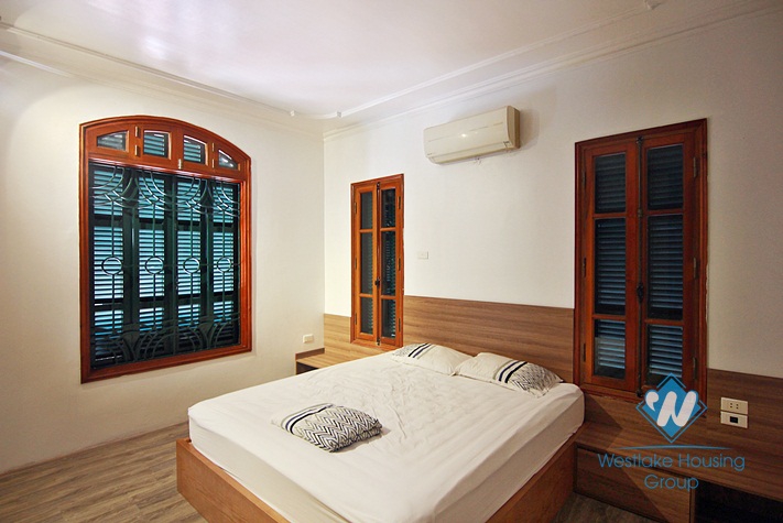 Renovated French villa for rent in Tay Ho, high ceiling, lots of outside space