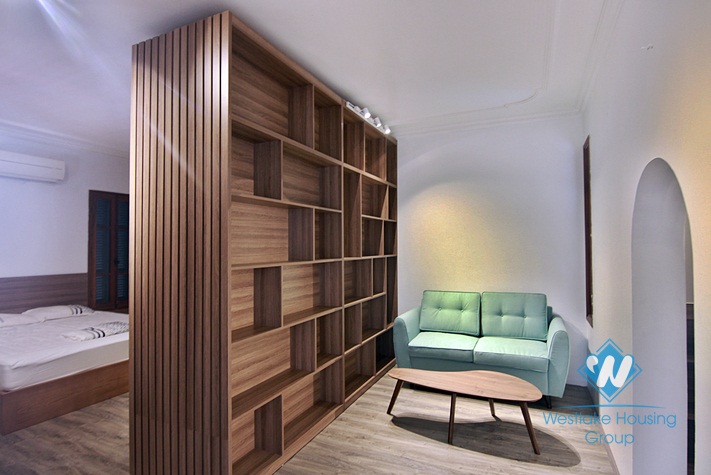 Renovated French villa for rent in Tay Ho, high ceiling, lots of outside space