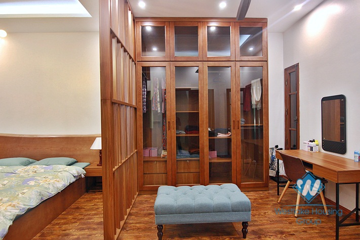 Renovated French villa for rent in Tay Ho, high ceiling, lots of outside space