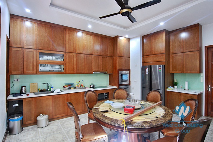 Renovated French villa for rent in Tay Ho, high ceiling, lots of outside space