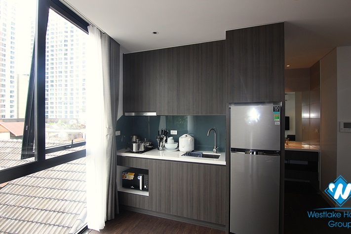 A state-of-the-art and fully furnished one-bedroom apt on Tay Ho street, Tay Ho district