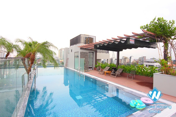 High quality and new 02 bedrooms with swimming pool on the top floor for rent in Tu Hoa St
