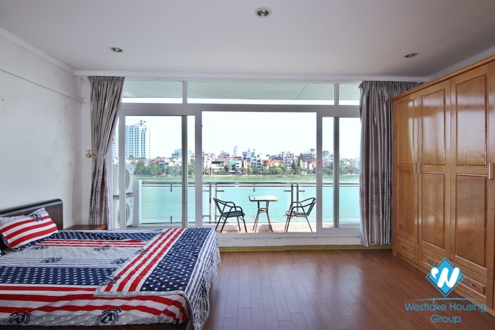 Lake view two bedrooms apartment for rent in Quang An, Tay Ho
