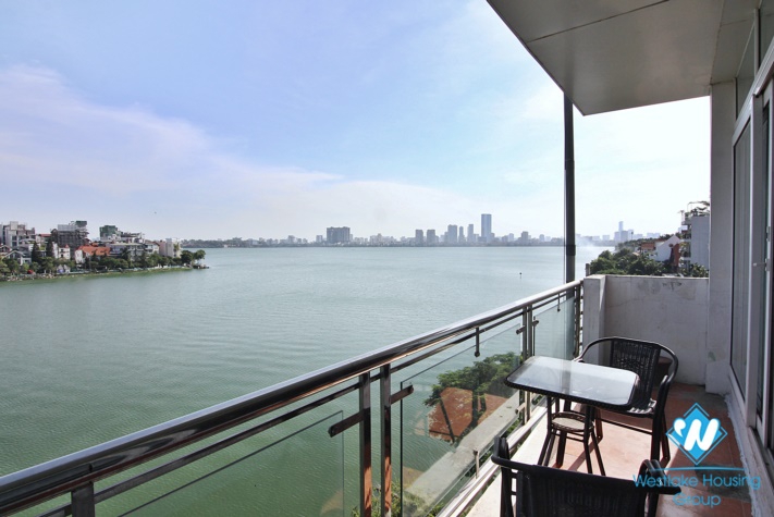 Lake view two bedrooms apartment for rent in Quang An, Tay Ho