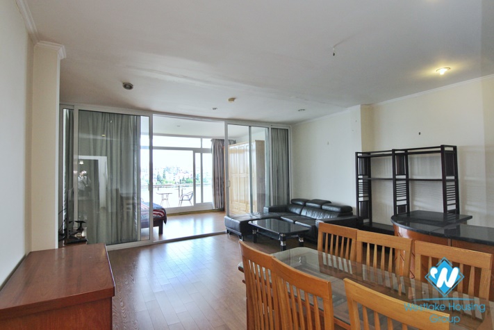 Lake view two bedrooms apartment for rent in Quang An, Tay Ho