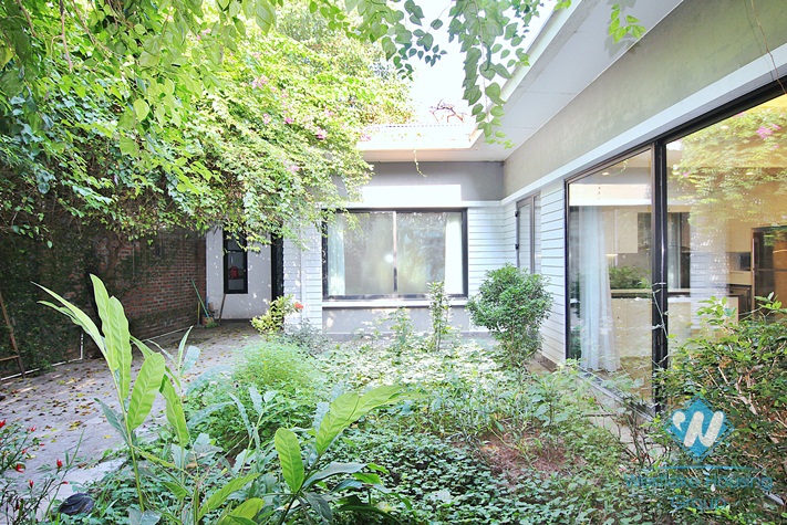 Brand new villa with wonderful garden for rent in Dang Thai Mai Street, Tay Ho, Hanoi