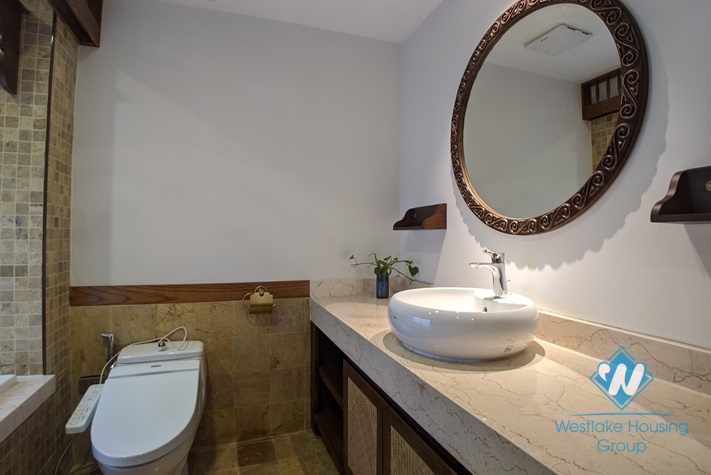 Japanese style one bedroom apartment for rent in Ling Lang, Ba Dinh