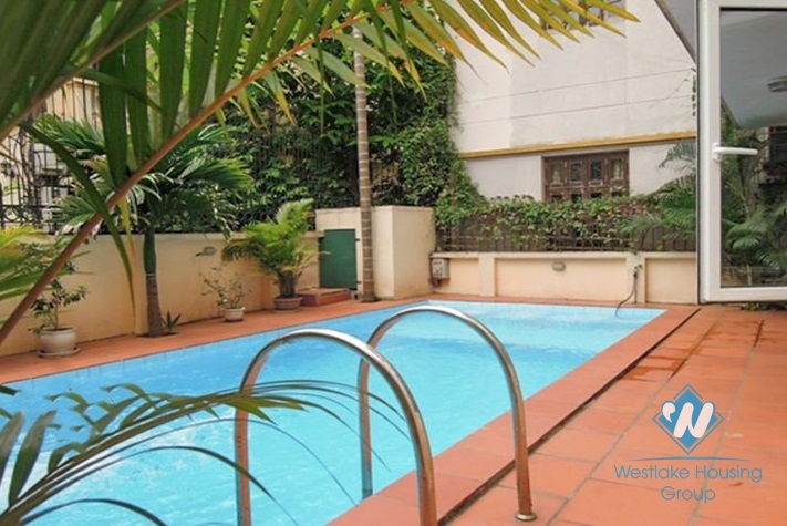 A beautiful French style villa for rent in Tay Ho District