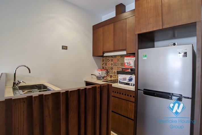 Japanese style one bedroom apartment for rent in Ling Lang, Ba Dinh