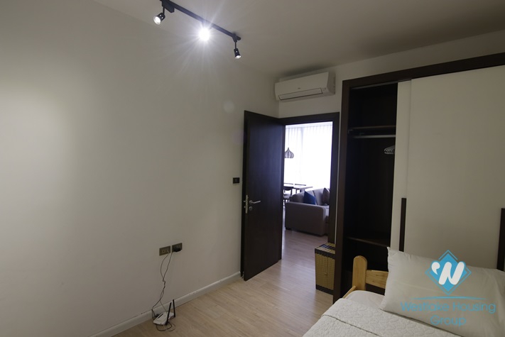 Serviced apartment with long balcony for rent in Kim Ma, Ba Dinh