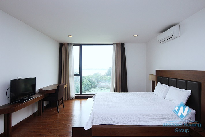 Lake view 2 bedrooms apartment for rent in Quang Khanh st, Tay Ho
