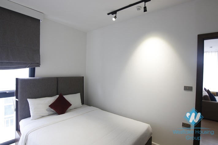 Serviced apartment with long balcony for rent in Kim Ma, Ba Dinh