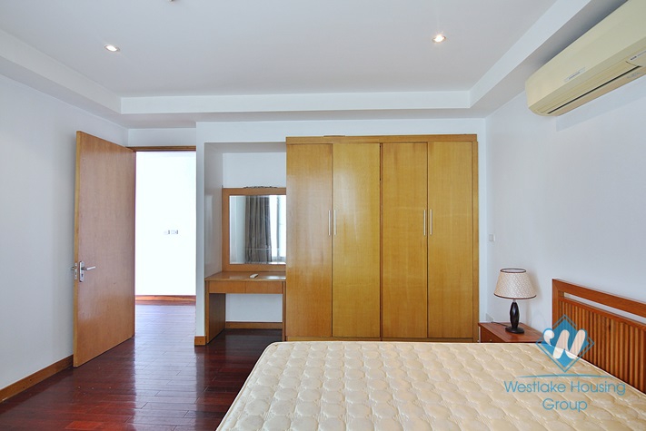 Lake view 03 bedrooms apartment with big balcony for rent in Tay Ho area