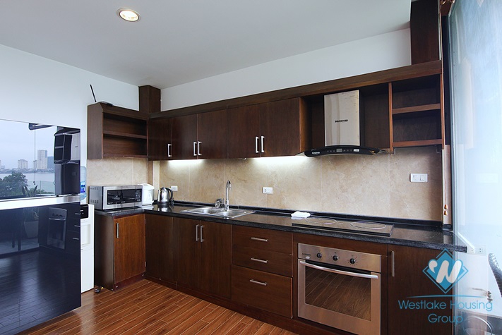 Lake view 2 bedrooms apartment for rent in Quang Khanh st, Tay Ho