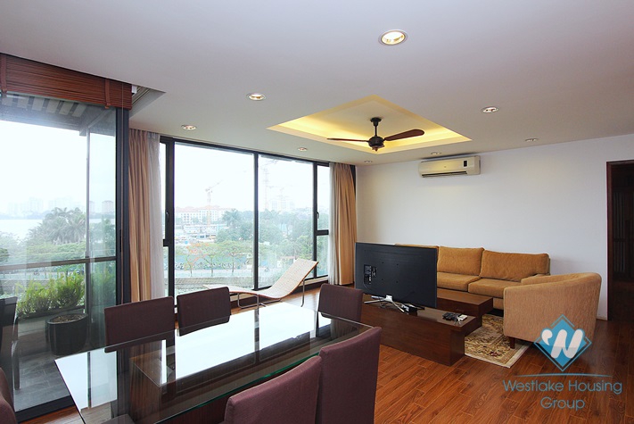 Lake view 2 bedrooms apartment for rent in Quang Khanh st, Tay Ho