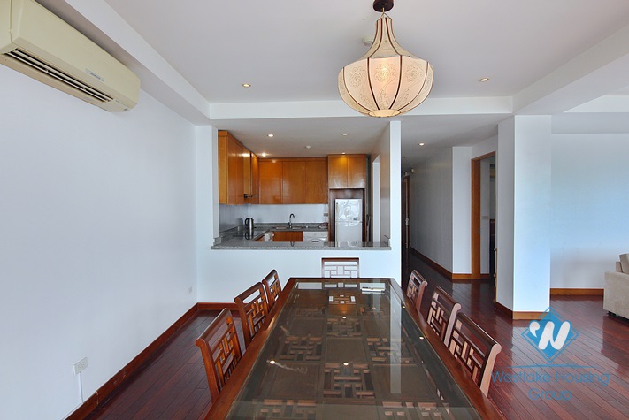 Lake view 03 bedrooms apartment with big balcony for rent in Tay Ho area