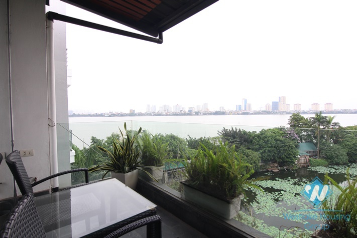 Lake view 2 bedrooms apartment for rent in Quang Khanh st, Tay Ho