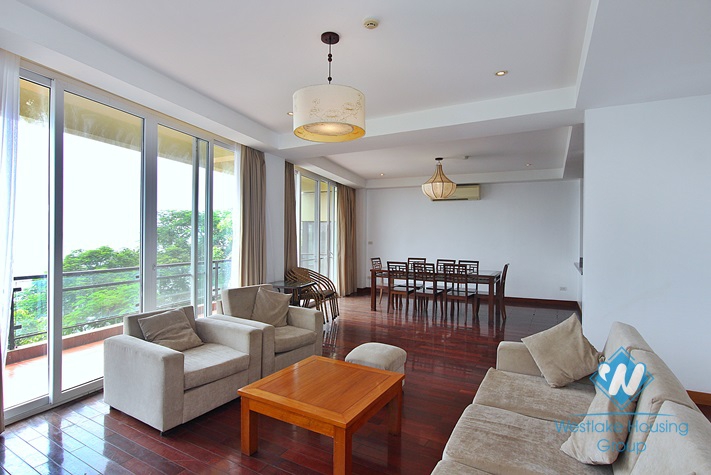 Lake view 03 bedrooms apartment with big balcony for rent in Tay Ho area