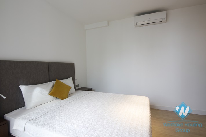 Serviced apartment with long balcony for rent in Kim Ma, Ba Dinh