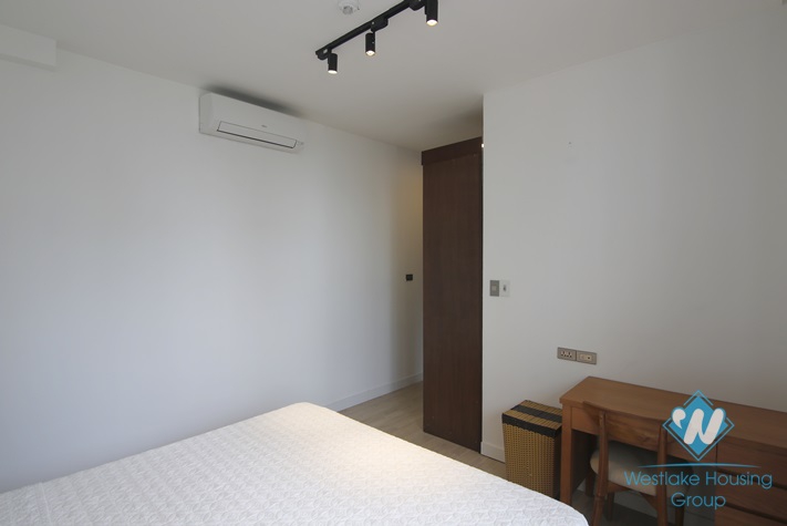 Serviced apartment with long balcony for rent in Kim Ma, Ba Dinh