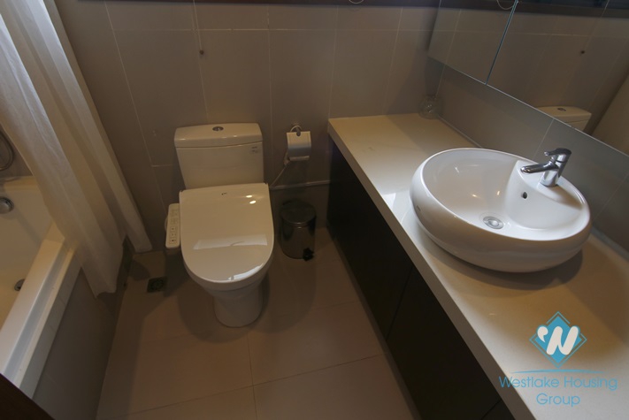 Serviced apartment with long balcony for rent in Kim Ma, Ba Dinh