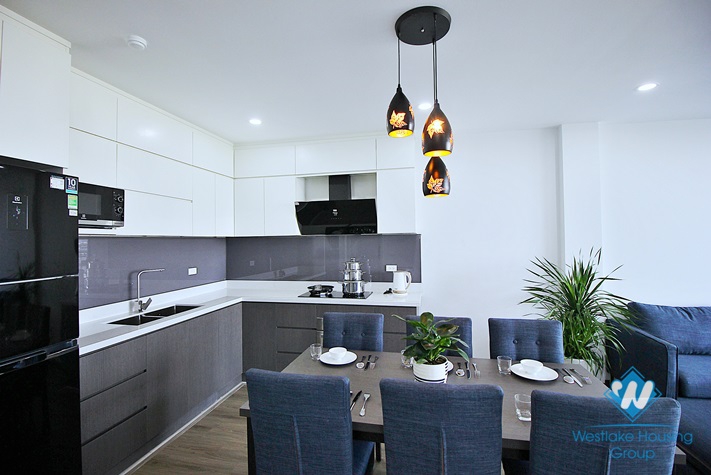 Lake view two bedroom apartment for rent in No 57 Trinh Cong Son, Tay Ho, Ha Noi, Viet Nam