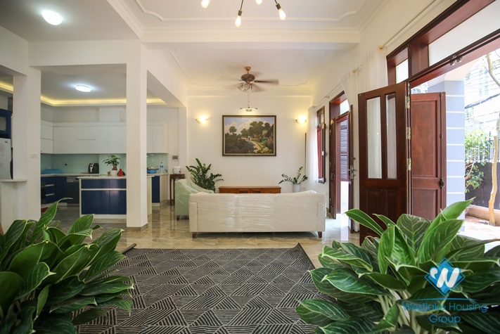 Affordable villa with large patio for rent in Tay Ho