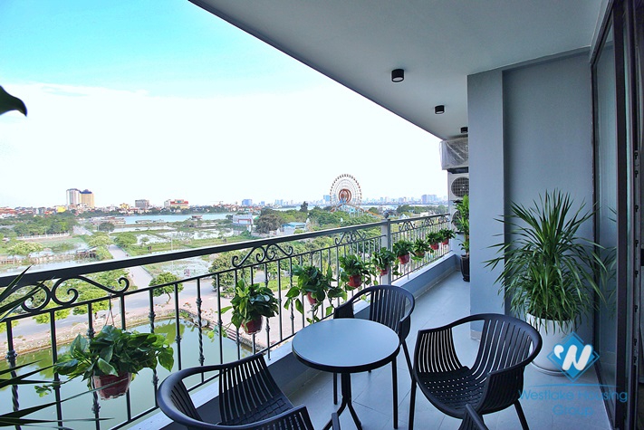 Lake view two bedroom apartment for rent in No 57 Trinh Cong Son, Tay Ho, Ha Noi, Viet Nam