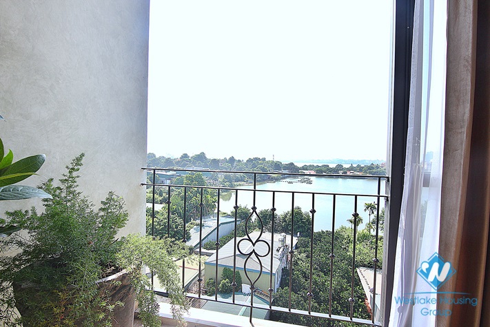 A Elegant and Modern 03 Bedrooms Duplex with lakeview for rent in Dang Thai Mai st, Tay Ho area.