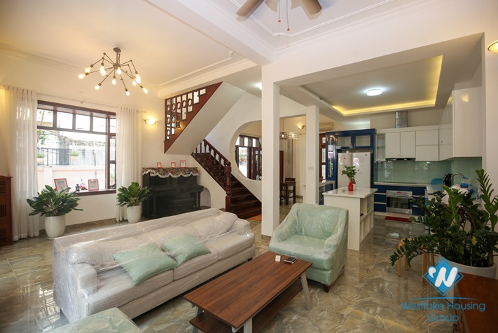 Affordable villa with large patio for rent in Tay Ho