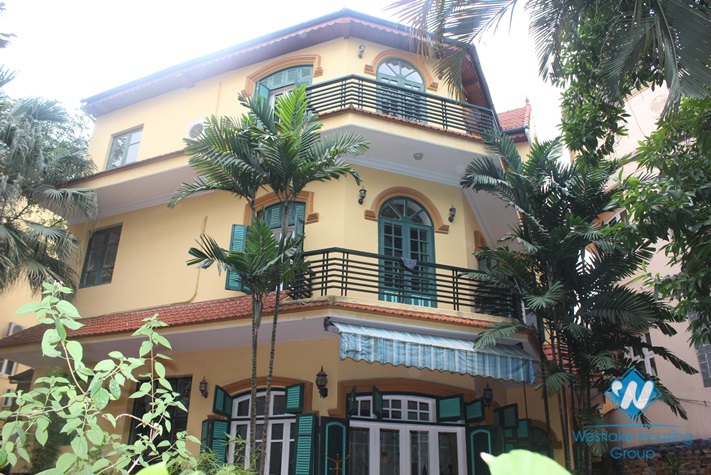 French villa with swimming pool for rent in Tay Ho, Hanoi