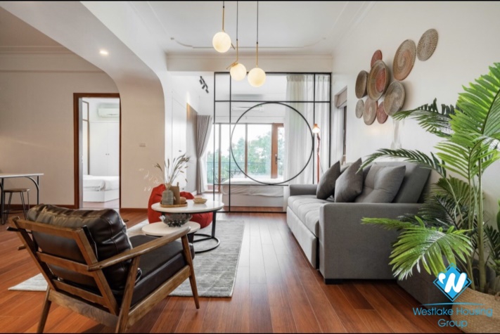 Bright spacious 2-bedroom serviced apartment for rent on To Ngoc Van