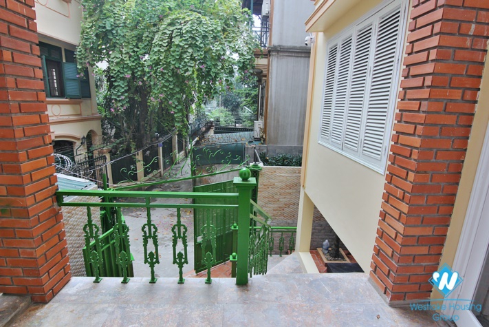 Furnished house rental with swimming pool in a quiet area in Tay Ho district, Hanoi