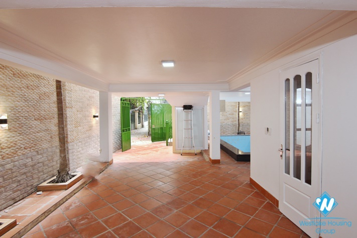 Furnished house rental with swimming pool in a quiet area in Tay Ho district, Hanoi