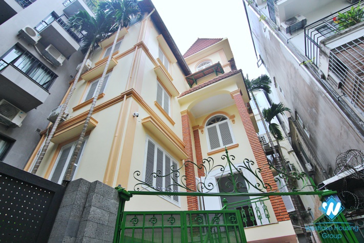 Furnished house rental with swimming pool in a quiet area in Tay Ho district, Hanoi