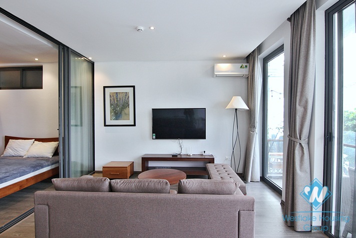 Beautiful apartment with Westlake view for rent in Tay Ho, Ha Noi
