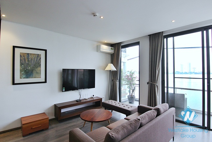 Beautiful apartment with Westlake view for rent in Tay Ho, Ha Noi