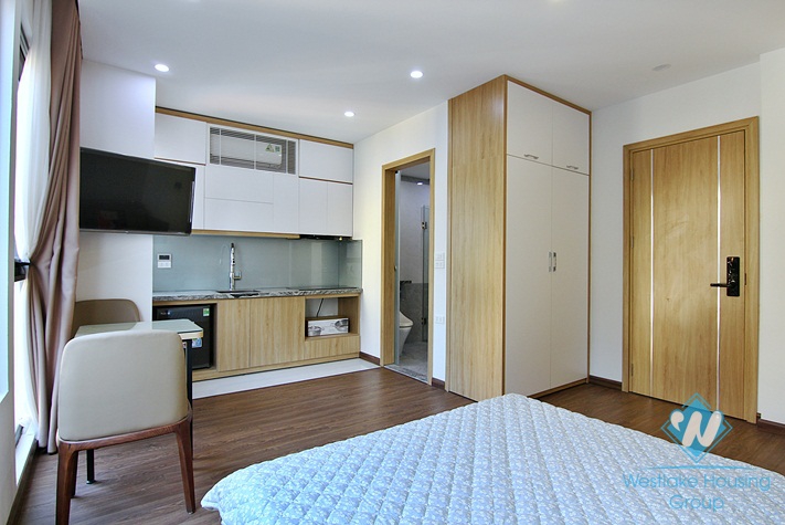 A bright and cheap studio apartment for rent in To Ngoc Van, Tay Ho, Ha Noi