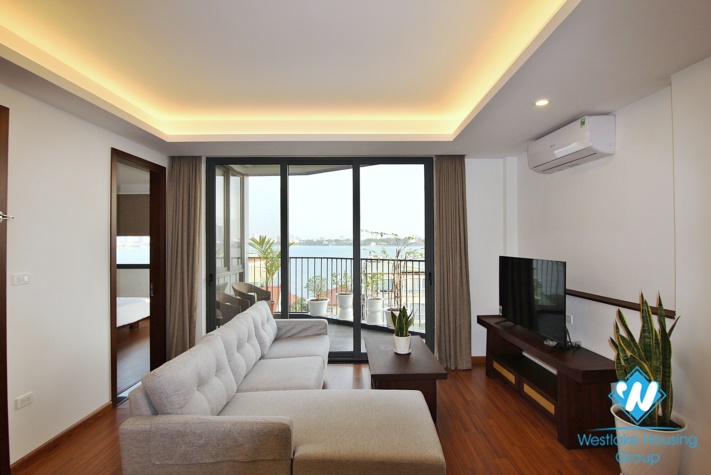 Brand-new, Breaking view,  Big balcony and  modern design apartment for rent in Tay Ho