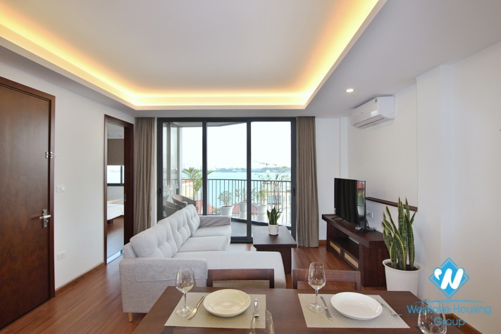 Brand-new, Breaking view,  Big balcony and  modern design apartment for rent in Tay Ho